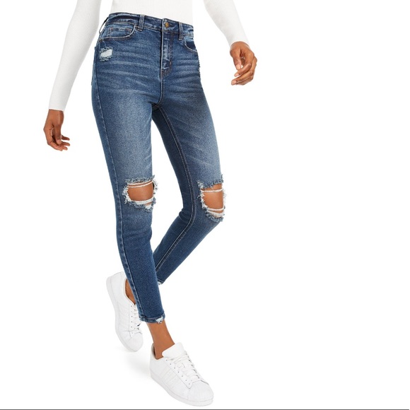 Vanilla Star Denim - Vanilla Star High-Rise Distressed Skinny Jeans